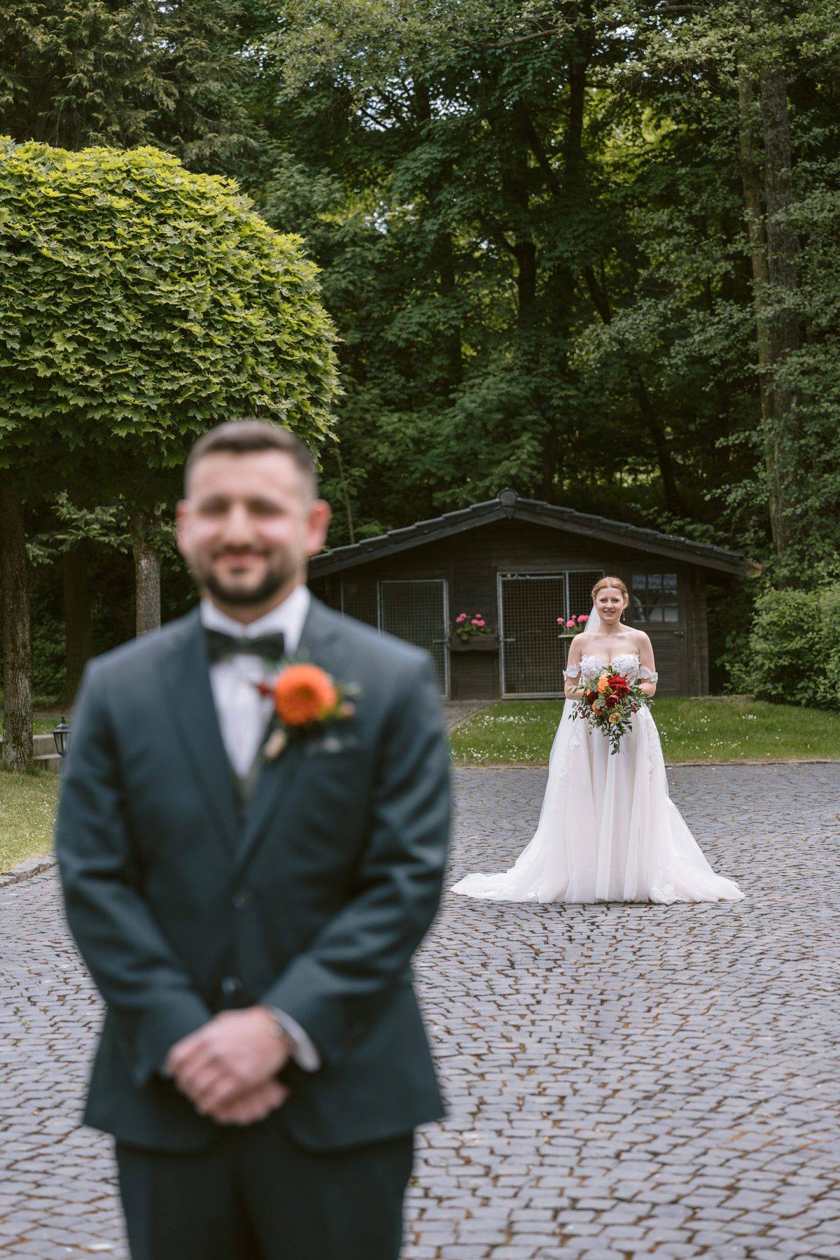 Hochzeitsfotograf Frankfurt Hochzeit Hofgut Mappen First Look